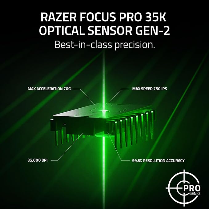Razer Viper V3 Pro Wireless Esports Gaming Mouse: Symmetrical - 55g Lightweight - 8K Polling - 35K DPI Optical Sensor - Gen3 Optical Switches - 8 Programmable Buttons - 95 Hr Battery - White
