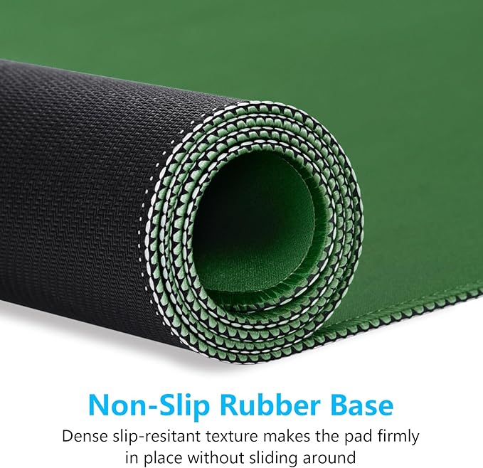 Dapesuom Large Gaming Mouse Pad, Extended Mouse Mat with Stitched Edges, Full Size Keyboard Pad with Non-Slip Base, Big XXL Computer Desk Mats for Gamer, Laptop, Office, 31.5 x 15.7in, Forest Green