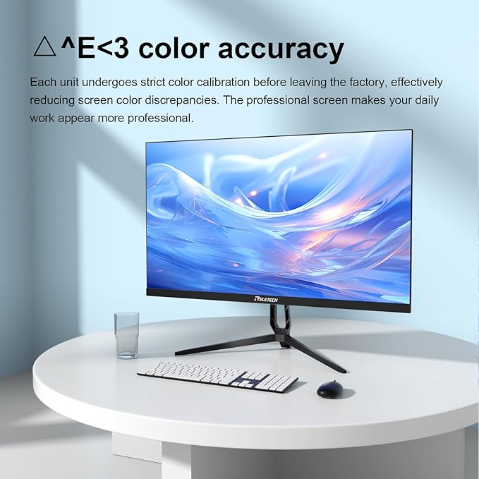23.8 Inch Computer Monitor, FHD 1080P 100Hz Fast-IPS Gaming Monitor with Eye Care, 100% sRGB, Low Blue Light, VESA Mount, HDMI VGA Ports for Home Office (R23 Pulse)
