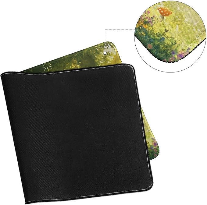 Cute Fox Mouse Pad, Large Extended Desk Mat 30x60cm (12"x24"), Forest Animal Gaming Mousepad with Non-Slip Rubber Base, Stitched Edges, Water-Resistant for Office Home