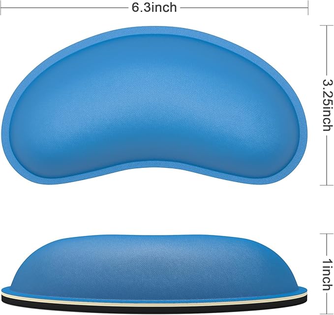 Dapesuom Mouse Wrist Rest, Ergonomic Memory Foam Mouse Wrist for Computer Desk Mats Support, Hand Rest Pad Cushion for Gaming, Office, Laptop, Men, Women, Pain Relief & Easy Typing, Dark Blue