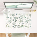 Colorful Star Large Mouse Pad, PU Leather Waterproof Desk Mat, Computer Gaming Mouse Pad, XXL Full Table Mousepad Non Slip Desk Pad for School Office Home 23.6" x 13.8" - Fresh Eucalyptus Leaves