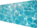 Anime Wave Desk Mat Gaming Mouse Pad Blue Ocean Waves Water Mousepad XL Large Gaming Mouse Pad Laptop Keyboard Mat Desk Pad Office Home Decor for Women Girl 31.5"x11.8"