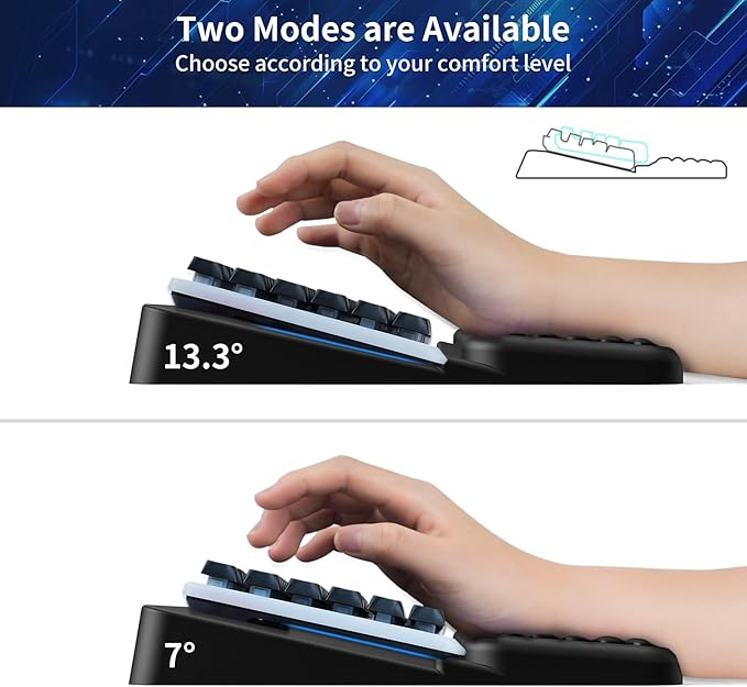 Wrist Rest for Computer Keyboard, Keyboard Wrist Rest, Ergonomic Keyboards Holder for Easy Typing Working, Wrist Pad for Keyboards with Comfortable Wrist Rest for Keyboard Black