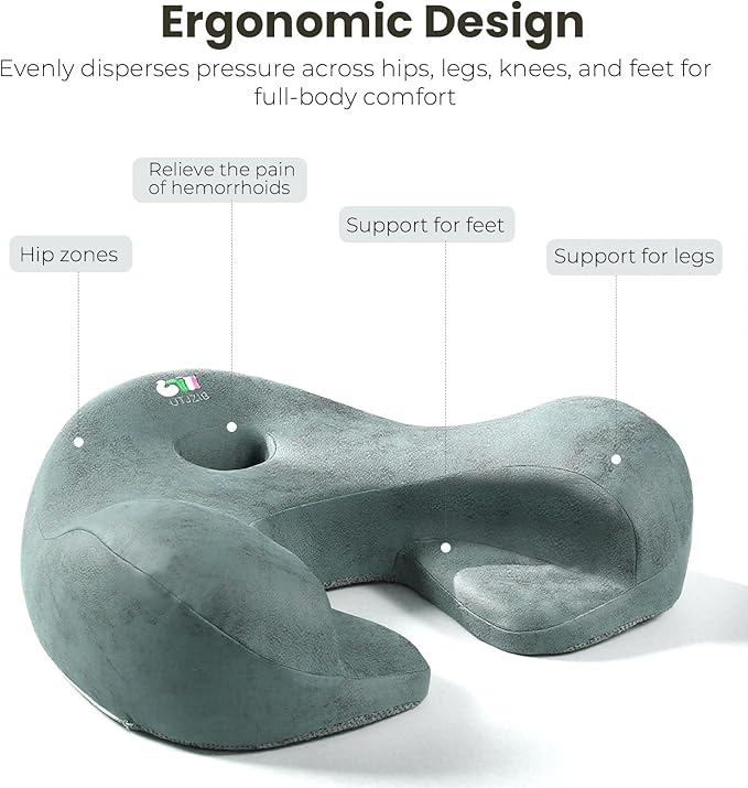 Meditation Cushion & Yoga Seat for Meditation - Cross Leg Floor Cushion for Meditator at Home, Ergonomic Comfortable Memory Foam Zafu Relieves Numbness Tailbone & Hip Pain from Long Sitting.
