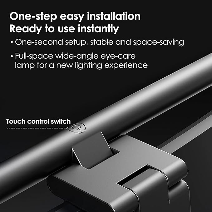 BY-J Computer Monitor Light Bars, Screen Monitor Light Bar for Eye Caring, Charged and Plugged in, Dimmable Monitor Light Bar, Touch Control, No Glare Space Saving Home