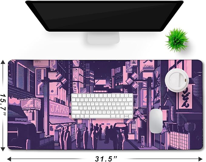 Large Mouse Pad, Office Desk Pad Gaming, Durable Waterproof Non-Slip Base Long XXL Large Gamer DeskMat for Home Office Gaming Work, Kyoto