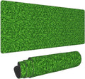 Large Mouse Pad XXL, Green Grass Print Gaming Mouse Pad, Big Desk Mat with Stitched Edges Mousepad for Gaming Keyboard Computer Laptop Office, 31.5'' X 12''