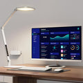 LED Desk Lamp for Home Office – Professional Eye-Caring Soft Diffused Light, Dimmable Desk Lamp with Adjustable Metal Swing Arm, Memory & Timer, Modern Anti-Glare Table Lamp