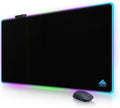 Cacoy 43" x 24" RGB Large Gaming Mouse Pad, LED Extended Mousepad with Superior Micro-Weave Cloth and Non-Slip Base, Stitched Edges Water Resist Keyboard Pad, XXL RGB Desk Pad for Office & Home, Black