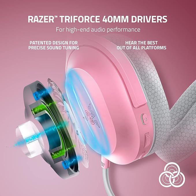 Razer Barracuda X Wireless Gaming & Mobile Headset (PC, PlayStation, Switch 2, Android, iOS): 2.4GHz Wireless + Bluetooth - Lightweight - 40mm Drivers - Detachable Mic - 50 Hr Battery - Quartz Pink