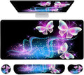 LATEEFAH Desk Mat, Mouse Pad with Wrist Rest, 4-in-1 Large Mouse Pads for Desk, Ergonomic Mouse Pad and Keyboard Wrist Rest Gaming Keyboard Mat for Office, Home