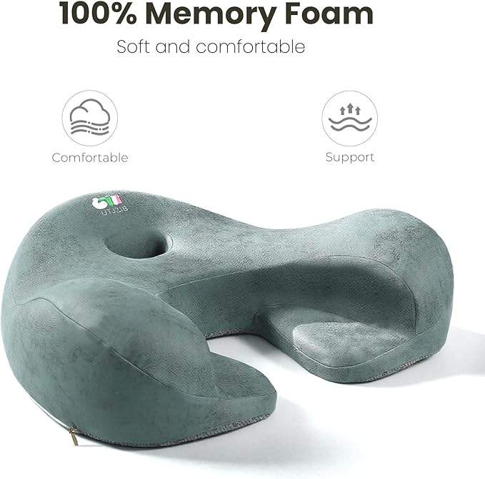 Meditation Cushion & Yoga Seat for Meditation - Cross Leg Floor Cushion for Meditator at Home, Ergonomic Comfortable Memory Foam Zafu Relieves Numbness Tailbone & Hip Pain from Long Sitting.