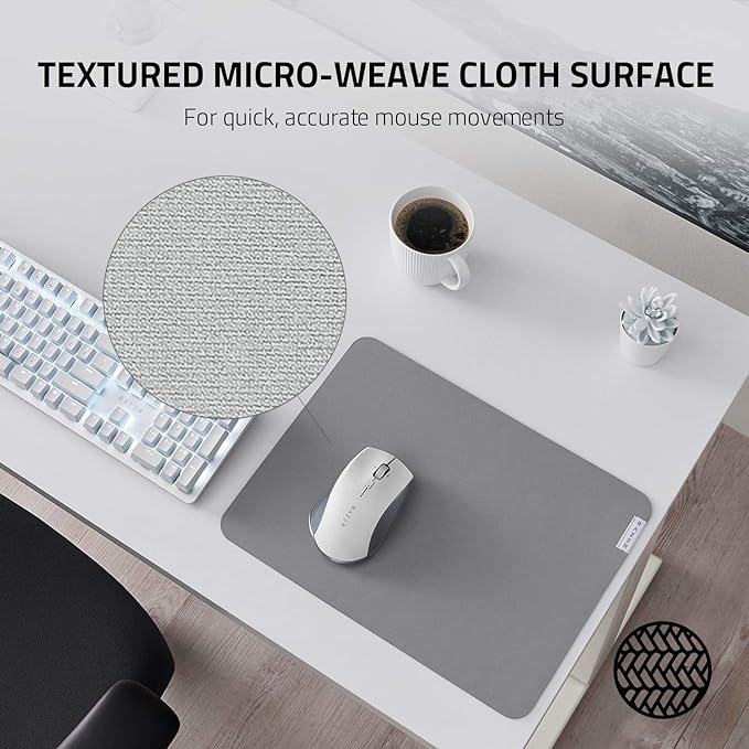 Razer Pro Glide Soft Mouse Mat: Thick, High-Density Rubber Foam - Textured Micro-Weave Cloth Surface - Anti-Slip Base - Medium Size