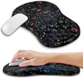 Ergonomic Mouse Pad Wrist Support with Memory Foam Massage Bulge, Carpal Tunnel Mousepad Wrist Rest for Mouse(12x8 inch, Galaxy)