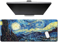 Cacoy Gaming Mouse Pad, 40"x16" Large Non-Slip Rubber Base Mousepad, XXL Extended Keyboard Mouse Mat, Stitched Edges Office Desk Pad, Mouse Pad for Full Desk, Computer Keyboard Mouse Mat, Starry Night