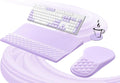 Ospelelf Ergonomic Mouse Pad and Keyboard Stand Wrist Rest Set, Memory Foam Comfort, Wrist Support for Typing, Office Desk Accessories, Purple