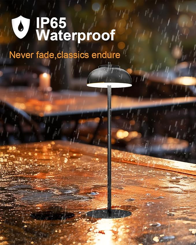 4 Pack Led Cordless Table Lamps Rechargeable,Table Lights Battery Operated-IP65 Waterproof-for Outdoor Patio/Restaurants/Home/Dinner/Table Lighting-Touch Control & Dimmable