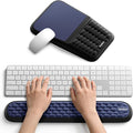 2-in-1 Keyboard & Mouse Wrist Rest Set – Ergonomic Wrist Support, Memory Foam Wrist Cushion with 8° Slope & Massage Nubs, Non-Slip PU Base, Relieves Wrist Strain & Carpal Tunnel from Long Typing