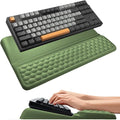 Wrist Rest with Keyboard Stand, Computer Wrist Support Pad, Ergonomic Keyboard Riser Hand Rest Soft Memory Foam Cushion Holder Gaming Typing Desk Accessories for Office Home School（Green）