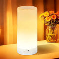 Table Lamp, Touch Sensor Bedside Lamps, Dimmable Warm White Light & Color Changing RGB for Kids Room, Bedroom, Living Room, Holiday Use