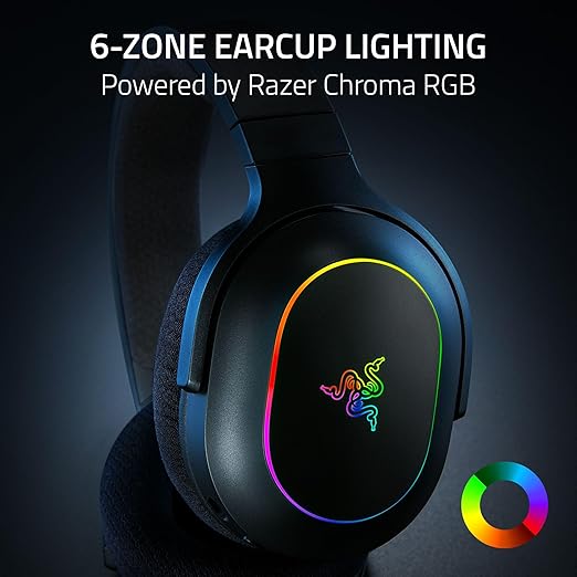 Razer Barracuda X Chroma Wireless Gaming Headset: 2.4GHz Wireless & Bluetooth - Lightweight - Chroma RGB - 40mm Drivers - Cardioid Mic - 70 Hr Battery - for PC, Mac, PS5, Switch 2, Smartphone - Black