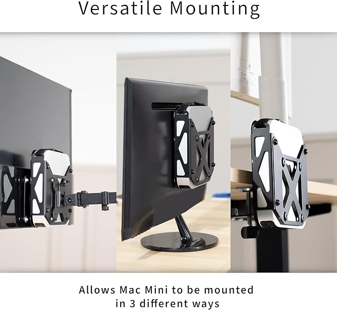 VIVO Behind Monitor VESA Mount Designed for Mac mini, 2010 to 2023 Models, Desk Clamp Option, Black, Mount-MINI1