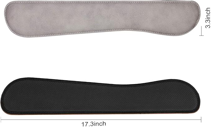 RICHEN Ergonomic PU Leather Keyboard Wrist Rest and Mouse Pad with Wrist Support, Memory Foam Set for Computer/Laptop,Gaming and Office, Comfortable for Easy Typing (Gray White)
