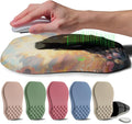 Ergonomic Raised Mouse Pad Wrist Support with Bilateral Slope Memory Foam Mousepad for Wrist Rest and Carpal Tunnel 11.8x7.9〃Flower Sea Cat
