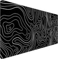 Large Mouse Pad, Big Desk Mat Large Office Desk Pad, Durable Extended Mouse Mat 35.4"x15.7" Mousepad with Non-Slip Rubber Base & Stitched Edge for Home Office Work, White Line