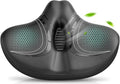 BLUEWIND New Noseless Oversized Bike Seat, Wide Bicycle Saddle Novel Backrest Design for Electric Bike, Universal Fit Exercise Bike or Road Stationary Bike Seat Cushion for Men & Women