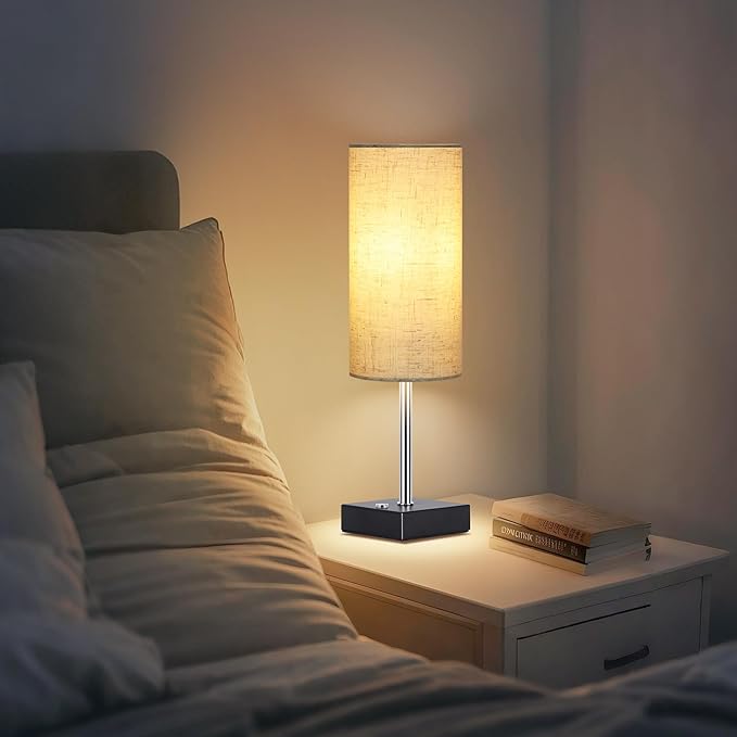 AVV Cordless Table Lamp with Dimmable, Rechargeable 3 Modes Battery Powered Bedside Lamp, rv Essentials Battery Operated Lamps, Touch Lamp for Bedroom, Living Room, Reading Room, 15 Inch Beige