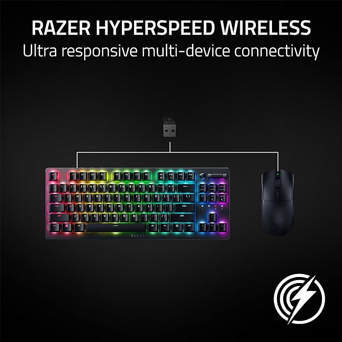 Razer Viper V3 HyperSpeed Wireless Esports Gaming Mouse: 82g Lightweight - Up to 280 Hr Battery - 30K DPI Optical Sensor - Gen-2 Mechanical Switches - 8 Programmable Controls - Classic Black