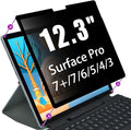 Privacy Screen Protector for Microsoft Surface Pro 4/5/6/7-12.3 Inch - Anti-Spy Filter with Blue Light Blocking - Removable, Reusable, Bubble-Free Installation