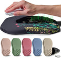 Ergonomic Raised Mouse Pad Wrist Support with Bilateral Slope Memory Foam Mousepad for Wrist Rest and Carpal Tunnel 11.8x7.9〃Midnight Flowers