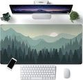 Forest Desk Mat Green Nature Large Mouse Pad XXL 31.5''X 15.7'' Landscape Aesthetic Desk Pad Gaming Mousepad Big Keyboard Mouse Mat for Laptop Computer Office Decor