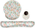 Ergonomic Keyboard Mouse Pad Wrist Rest Support Set for Laptop/Computer/Desktop,Memory Foam Hand Rest Wrist Cushion for Gaming/Office,Lightweight Comfortable (Watercolor Flowers)