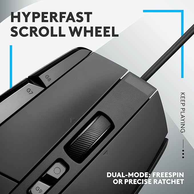 Logitech G502 X Wired Gaming Mouse + 10th Anniversary Mousepad Bundle - Black