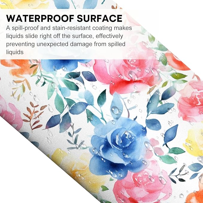 JIKIOU Large Cloud Mouse Pad Waterproof with Cloud Keyboard Wrist Pad and Cloud Mouse Wrist Pad Set, Ergonomic Computer Desk Wrist Support Mousepad for Keyboard and Mouse 35.4x15.7in Colored Rose
