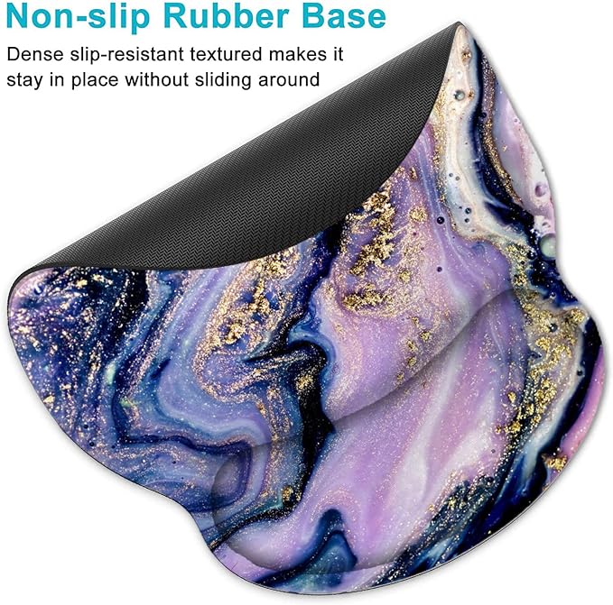 Keyboard Wrist Rest and Mouse Pad, Ergonomic Memory Foam Mouse Pad Wrist Support, Non-Slip Mouse Pad and Keyboard Wrist Support, Comfortable Mousepad with Wrist Rest for Game, Office