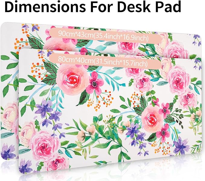 Large Desk Mat, Desk Matt for Desktop, Women Girls Waterproof Large Keyboard Pad, Cute Computer Mat for Office Work/Home/Decor/Desktop Accessories (35.4"x16.9")