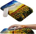 MEKASS Mouse Pad with Wrist Rest, Ergonomic Slope Mousepad for Carpal Tunnel, Memory Foam Desk Computer Wrist Support Mouse Pad with for Office Home (Sunflower)