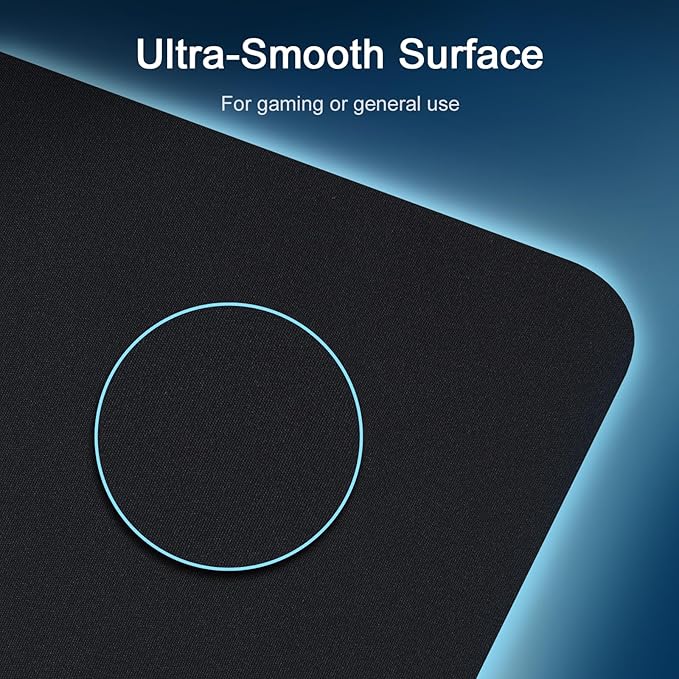 Senetem XL Large Mouse Pad, Ultra-Smooth Gaming Mousepad, Non-Slip Rubber Base, Washable Surface Fits Wired & Wireless Mouse – Big & Long Keyboard Computer Black Mat for Desk, 31.5x11.8 in