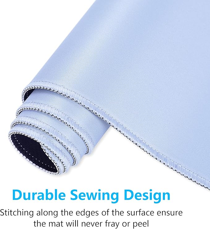 Dapesuom Large Gaming Mouse Pad, Extended Mouse Mat with Stitched Edges, Full Size Keyboard Pad with Non-Slip Base, Big XXL Computer Desk Mats for Gamer, Laptop, Office, 31.5 x 15.7in, Sky Blue