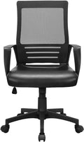 Yaheetech Mid Back Mesh Office Chair - Black
