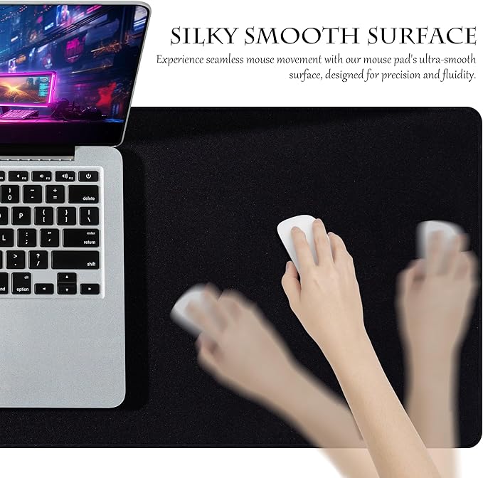 ALOANES Waterproof Mouse Pad with Durable Stitched Edge, XL Gaming Keyboard Pad, Non-Slip Rubber Base, Extended Desk pad for Gamer, Office & Home, Left Skeleton Mousepad 31.5''x 11.8''x 0.12''