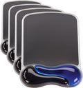 Kensington Duo Gel Mouse Pad with Wrist Rest,Ergonomic Wrist Support,Comfortable Non-Skid Gel Pad for Computer,Laptop,Office & Home 9.6" x 7.6",Blue K62401AM,(Pack of 4)