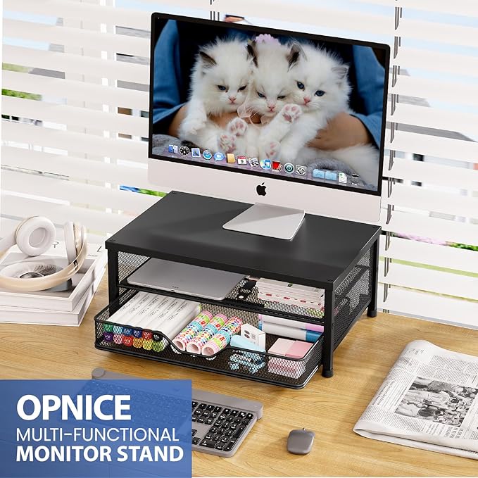 OPNICE Computer Monitor Stand Riser – Black