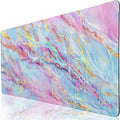 Desk Mat, Desk Matt for Desktop, DeskPad Mat, XXL Large Mouse Pad for desks, Anti-Slip Big Mousepad with Stitched Edges, Keyboard Pad Mouse Mats for Computer, Work, Game, Office, Home, Purple Marble