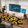 Sunflower Mouse Pad Extended Large Gaming Mousepad XL Big Long Oversized Desk Mat Stitched Edges 31.5 X 11.8 Inch for Home Office